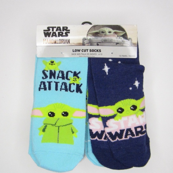 Disney Star Wars The Mandalorian Low Cut Women's Socks 10 Pairs Size 4-10 - Picture 1 of 3